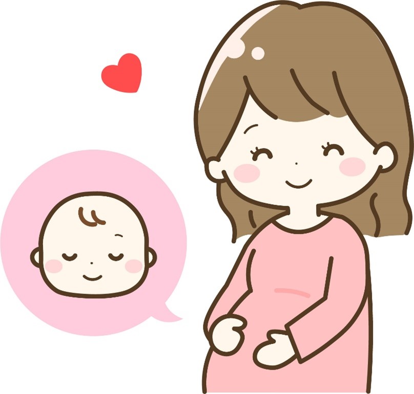 妊婦の女性のイラスト